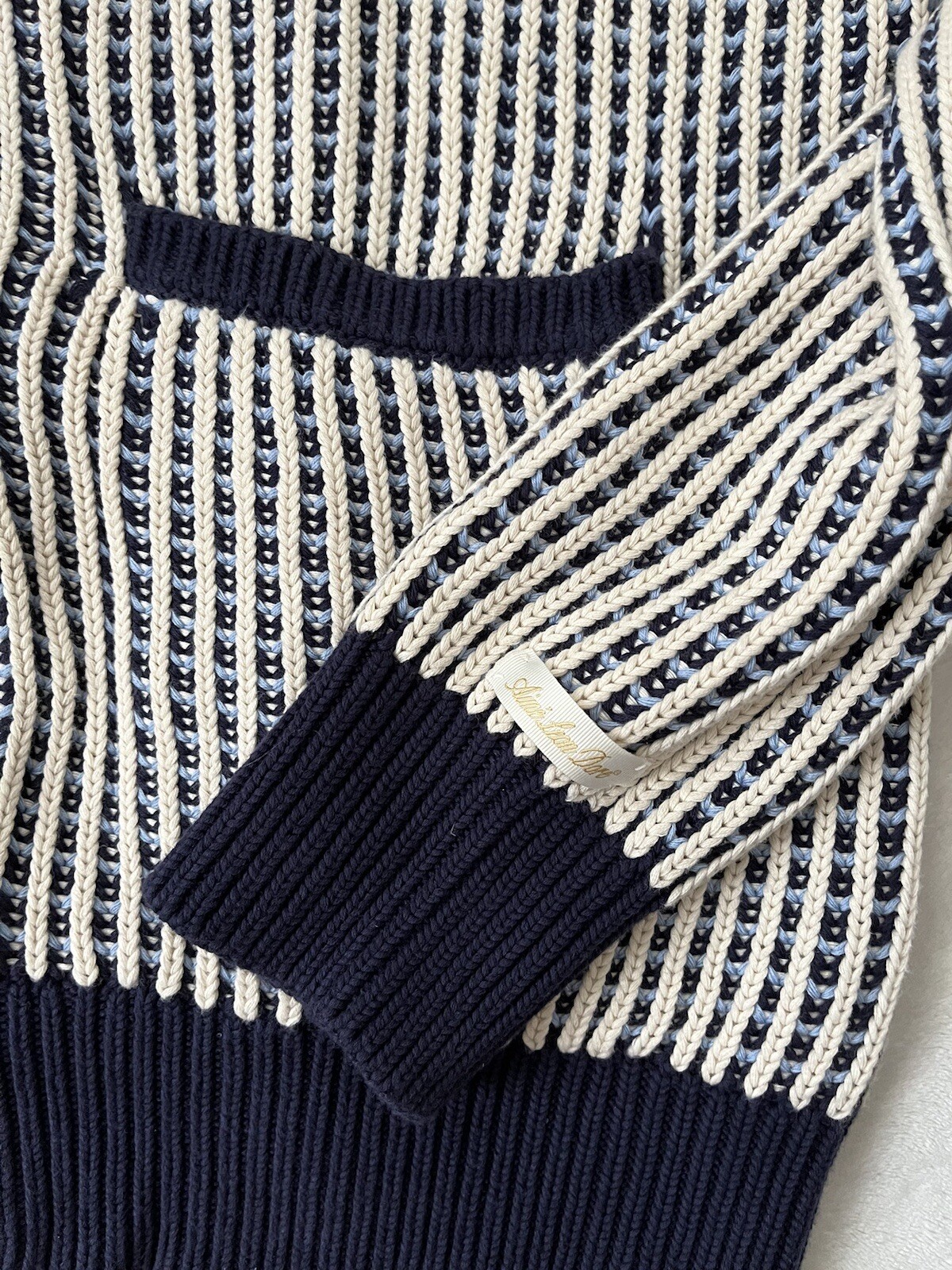 Leon Dore ALD Waffle Knit Cardigan Navy 