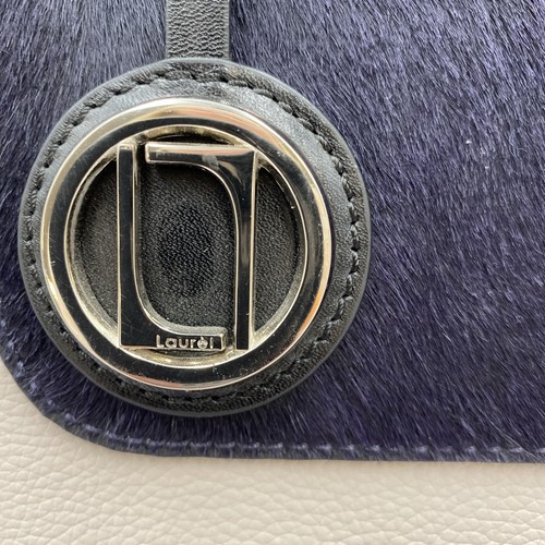 Laurel Germany Handbag Grey/Blue Calf Leather NWT Dustbag L13 - Picture 3 of 12