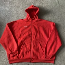 Men’s Comfrt Full Zip Hoodie Size 3XL Red 