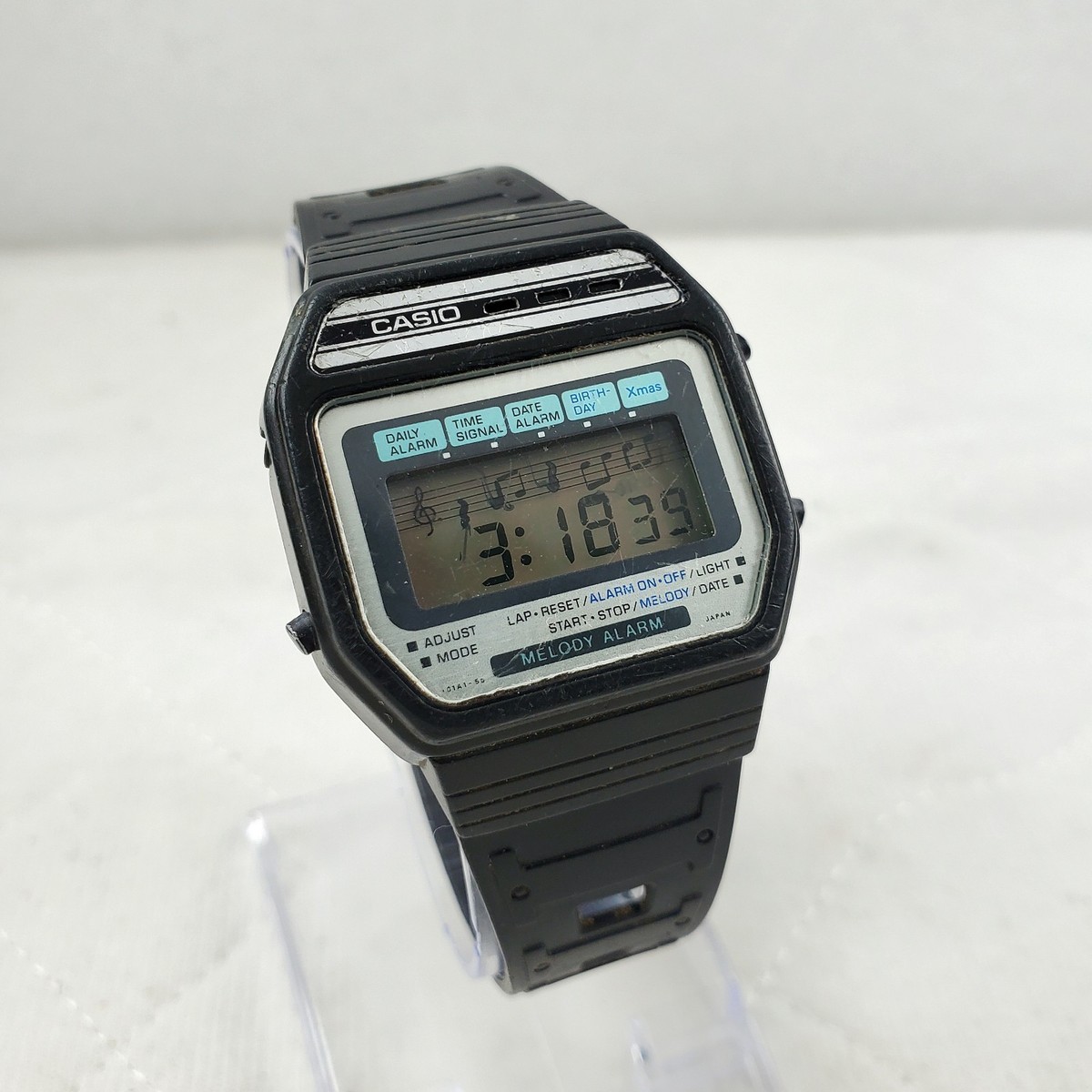 CASIO カシオ MELODY ALARM メロディー アラーム 82H108 RARE VINTAGE CASIO MELODY ALARM 82H108 CHRONO JAPAN MEN'S