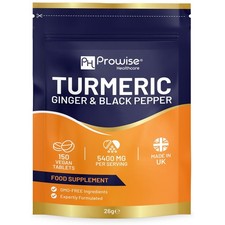 Turmeric Tablets 5400mg with Black Pepper, Ginger