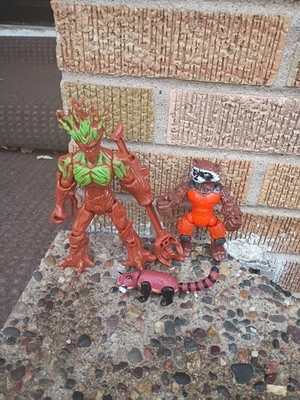 Marvel Super Hero Mashers Lot Rocket Raccoon & Groot Guardians of the Galaxy