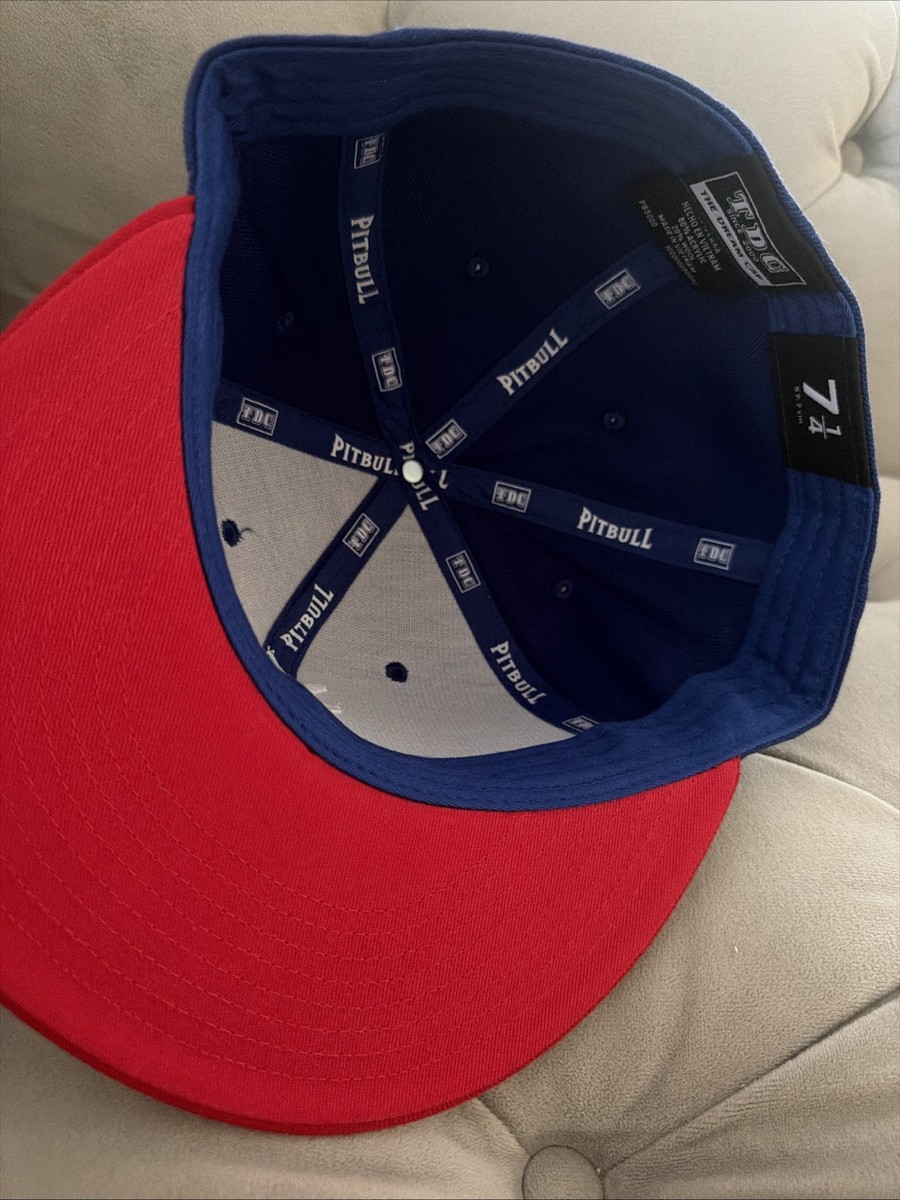 Playboi Carti 00 YVL Fitted Hat Cap Size 7 1/4 Black Red