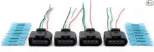 Ignition Coil Pack Replacement Connector - Wire Harness - Set of 4 - Compatible