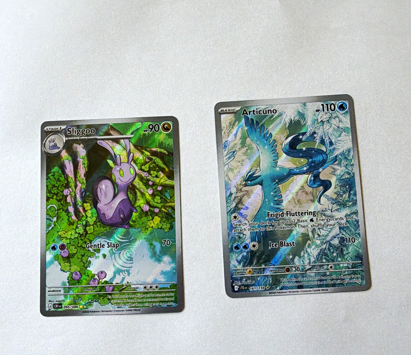 Pokemon TCG Articuno 161/159 & Sliggoo 095/086 Full Art Foil (2) EN