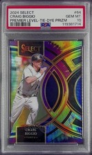 2024 Select Premier Level Tie-Dye Prizm /25 Craig Biggio PSA 10 GEM MT HOF 8d2