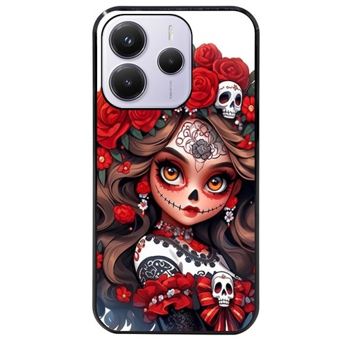 Coque noire pour Redmi note 14 4G motif anime et gothic boba