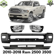 Front Bumper Face Bar Primed Steel Fog Lights Kit For 2010-2018 Ram 2500 3500 Front Bumper Face Bar Primed Steel Fog Lights Kit For 2010-2018 Ram 2500 3500