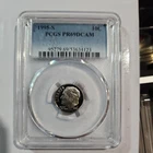 1995 S Roosevelt 90% Silver Proof Dime PCGS PR69DCAM