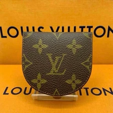 LOUIS VUITTON Monogram Cuvette Coin Wallet Purse Case M61960 from Japan USED