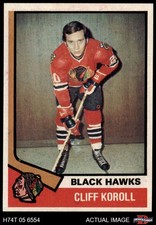 1974 Topps #35 Cliff Koroll Blackhawks 8 - NM/MT