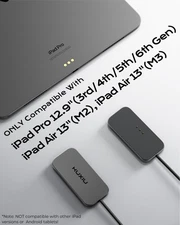 Portable Fast Magnetic Charger for iPad Pro 11'' 12.9'' 13''/Air 10.9'' M3 M2