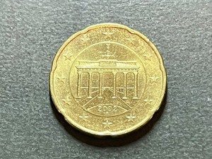 Germany 🇩🇪 20 euro cent 2002-A KM#211 22mm Brandenburg Gate-Combined Shipping!