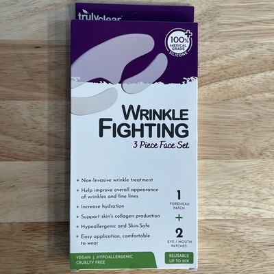 New! Truly Clear Wrinkle Fighting 3 Piece Face Set- Forehead Eye Mouth