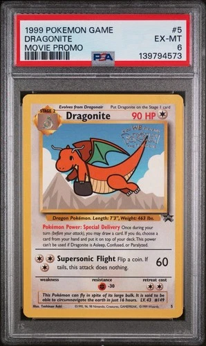 1999 Pokemon Game Movie #5 Dragonite Movie Promo PSA 6 WOTC