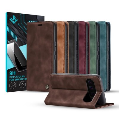 Handy Hülle für Google Pixel 10 / Pro / Pro XL / 10a Klapp Cover Case 9H Glas