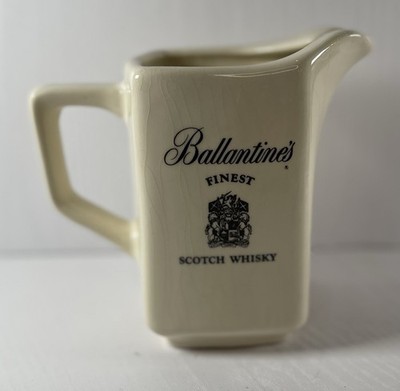 Vintage Ballantine's Scotch Whisky Barware Ceramic Pitcher Pub Jug Advertising