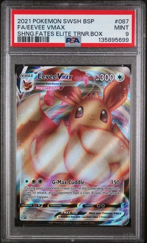 2021 POKEMON SWSH BLACK STAR PROMO #087 FULL ART/EEVEE VMAX PSA 9