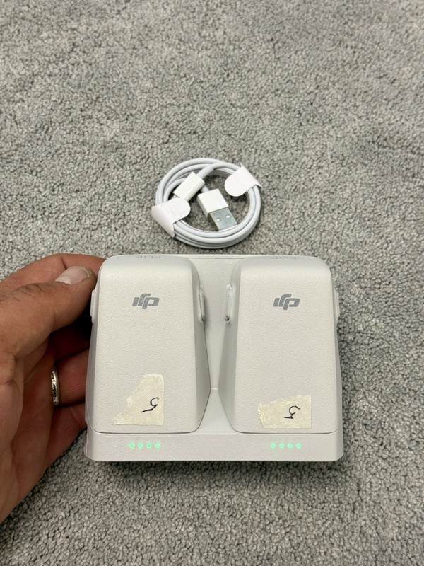 2 x DJI Flip Drone Intelligent Flight Battery - Genuine - Pair - W Charging hub