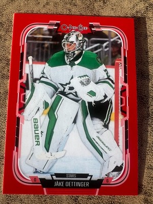 Jake OETTINGER 2025-26 O-Pee-Chee Hky RED Border Parallel SP #227 Box Hit! Stars