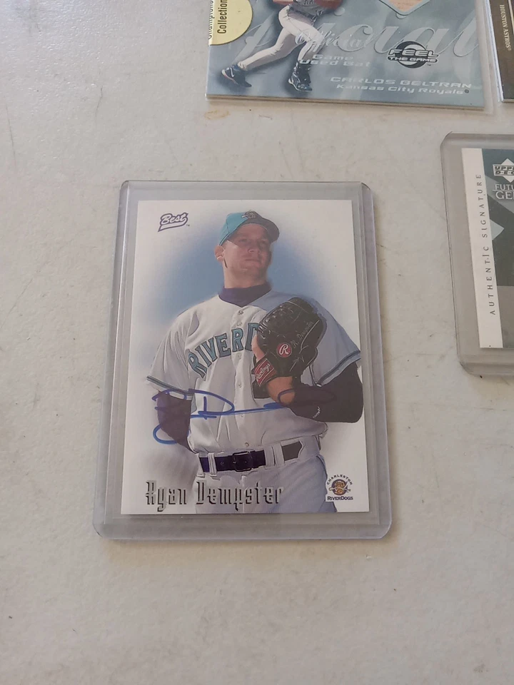 Lot Of 12 Game Used Jersey/Bat Baseball Cards  Ryan Dempster AUTO Fleer Topps  - Image 2 of 4