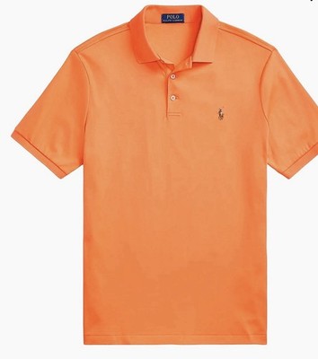 Polo Ralph Lauren Polo Shirt Men s Lg Orange Pima Soft Touch Classic Fit