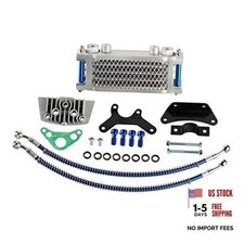 Universal Motorcycle Engine Oil Cooler 125cc 140cc Dirt bike Pit Bike blue
