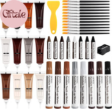 Wood Furniture Repair Kit, Upgrade Wood Filler, Furniture Touch up Markers with