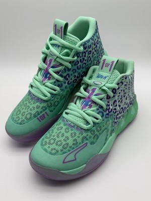 PUMA LaMelo Ball MB.01 Men's Basketball Sneakers Green Purple US