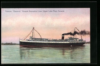 AK Steamer Hamonic Canada Steamship Lines, Upper Lake Fleet Canada 