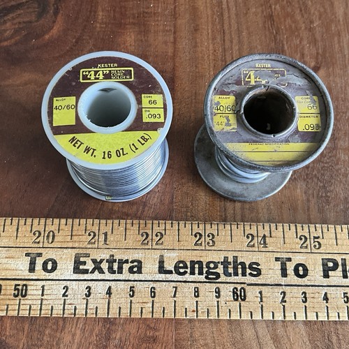 Saldatore Kester 44 Rosin Core 60/40 (0.8mm) – 10 Piedi, Nuovo, USA
