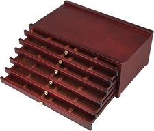 6-drawer Wood Artist Supply Storage Box Portable Beechwood Multifunctional