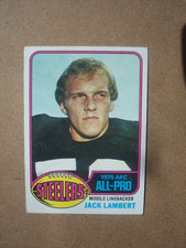 1976 Topps football Jack Lambert Rookie card #220 EX. rookie card picture