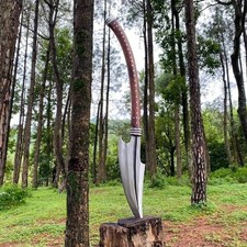 Custom Handmade 34" Carbon Steel Wood Cutting Viking Axe  Hunting Camping Axe.
