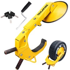 Tevlaphee Wheel Lock - Car Boot Anti-Theft Trailers Clamp Yellow