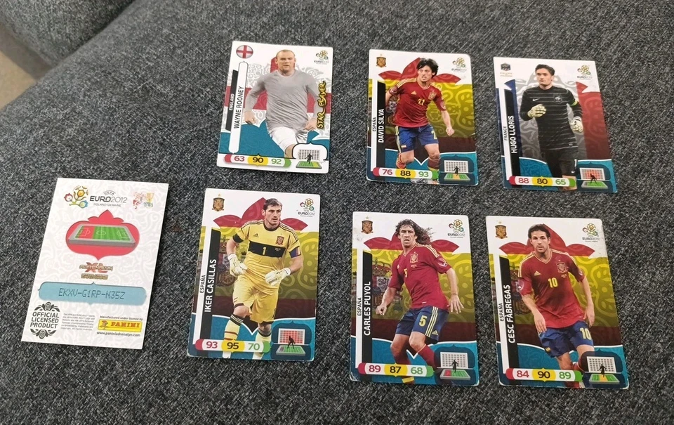 7 Different Panini Adrenalyn XL Euro 2012 Trading Cards - Image 2 of 2