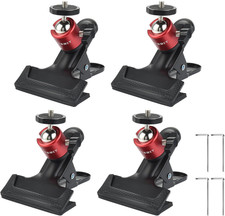 Camera Clamp Mount Tripod Camera Clip 360 Degree Swivel Webcam Mount Wit