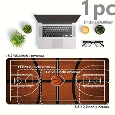 40 90cm Extra Large Basketball Court Mouse Pad - Durable, Non-Slip Rubber Base,