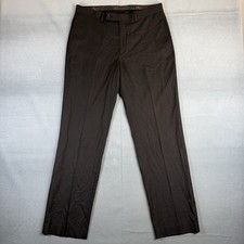 Lauren Ralph Lauren Dress Pants Mens 34x32 Brown Classic Flat Front Straight Leg