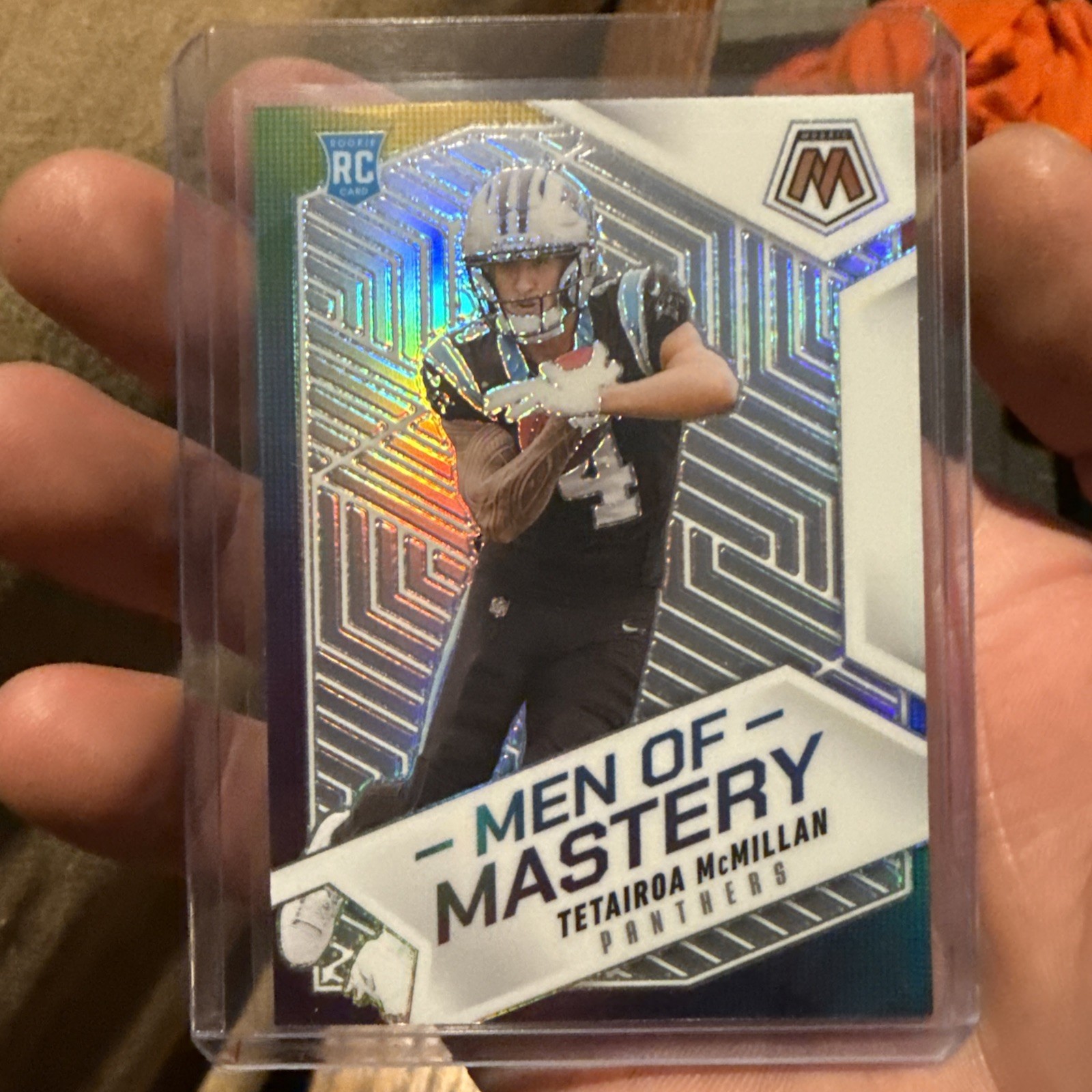 2025 Mosaic Football Tetairoa McMillan Men of Mastery Silver Prizm #19 Panthers