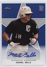 2020 Leaf Perfect Game National Showcase Blue 6/15 Michael Bello Auto 0q0m
