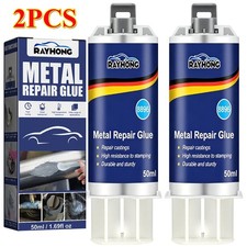 2x Metal Repair Paste Quick-drying Welding Adhesive Steel Cast Iron Glue Repair