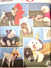 Simplicity 9884 Pattern Dog Coats Costumes Small Medium Dogs Dress Cape Hats