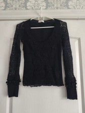 Camisa Vintage Passion Italy Top de Encaje Transparente Y2K Gótica Estilo Save The Queen