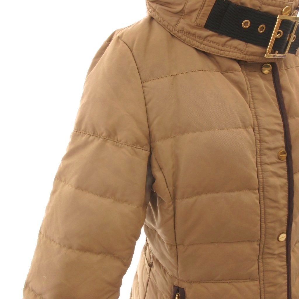 ZARA BASIC Down Coat Stand Collar Chin Strap Back… - image 6