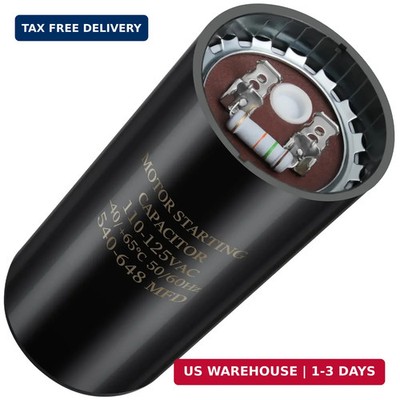 540-648 uf/MFD 110-125V VAC 50/60 Hz AC Electric Round Start Capacitor Universal