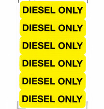 Naklejki winylowe tylko diesel, wodoodporne, trwałe (6x) 90x20mm