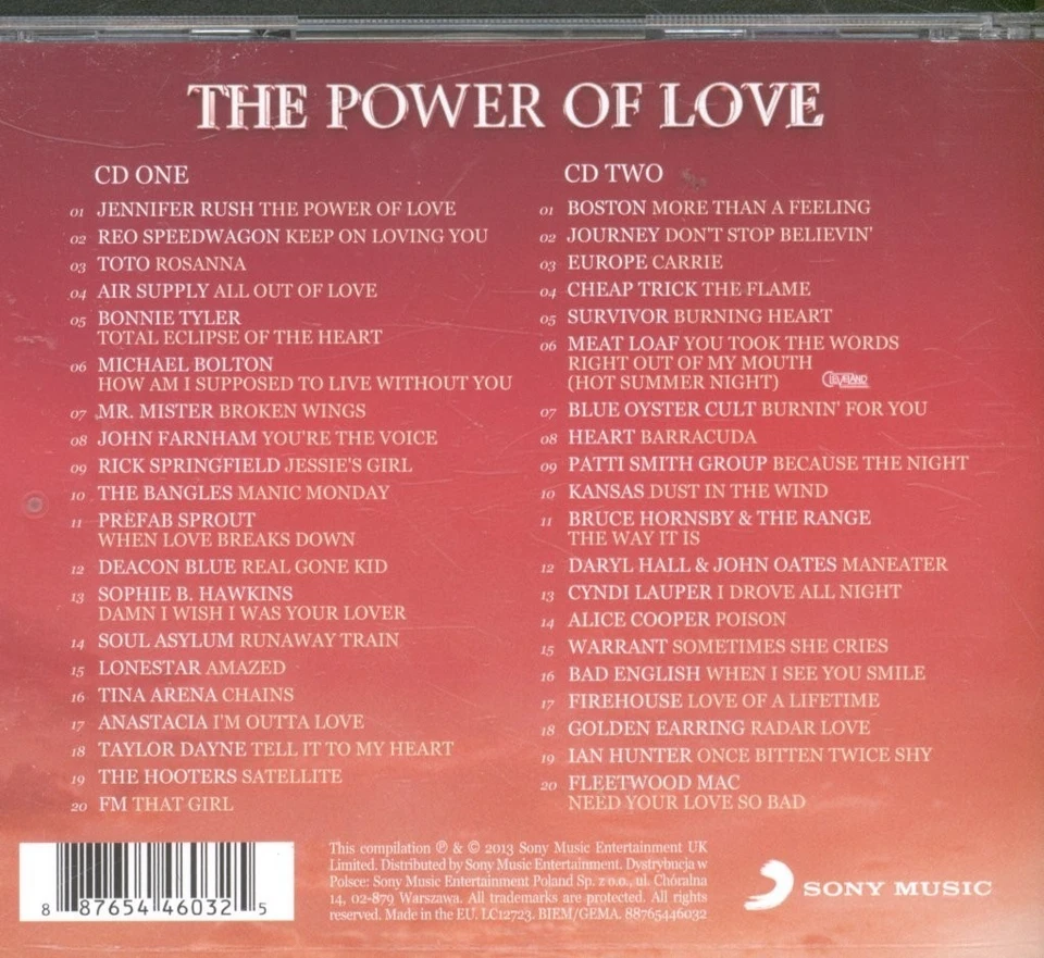 Various Artists Power Of Love (Pop) Doppel-CD Europa Sony 2013 2 Disc - Bild 2 von 4