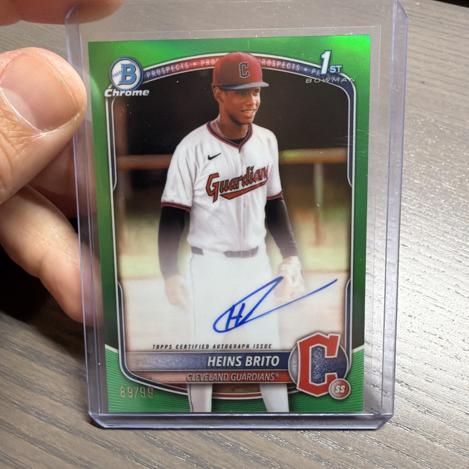 Heins Brito 2025 Bowman Chrome #CPA-HB True Green Refractor Auto 1st RC RC /99