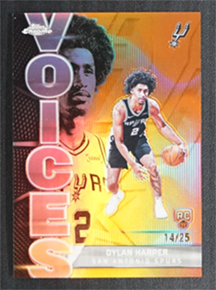 2025-26 Topps Chrome Dylan Harper Voices Orange Refractor Rookie RC /25